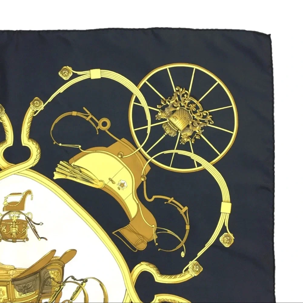 HERMES SPRINGS Carre 90 Silk 100% Scarf Multicolor - Picture 3 of 9